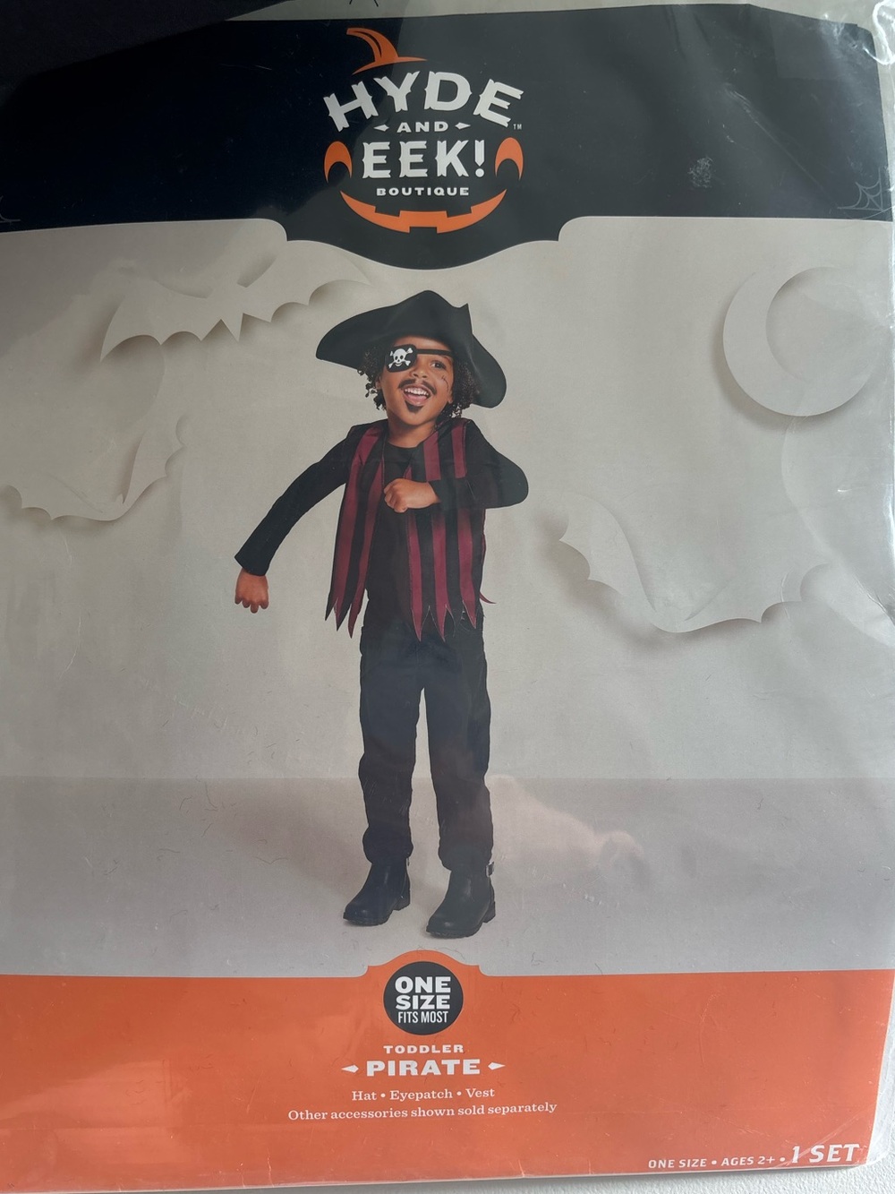 Toddler Pirate Halloween Costume - One Size Ages 2+